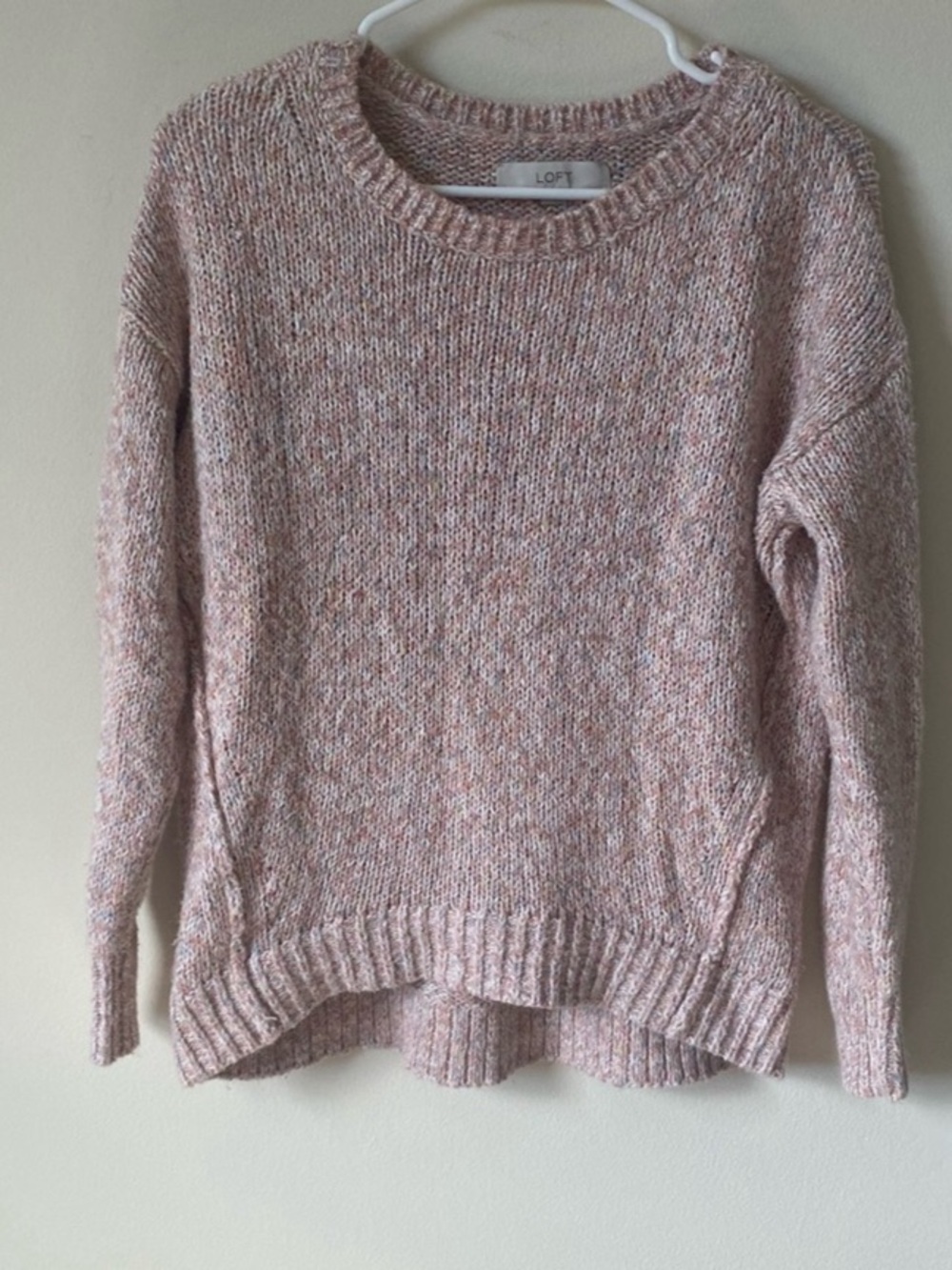 LOFT Marled Knit Crewneck Sweater